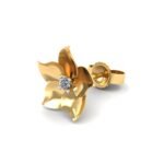 Floral Gold & Diamond Ear-Stud - Image 3