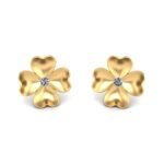 Floral Gold & Diamond Ear-Stud
